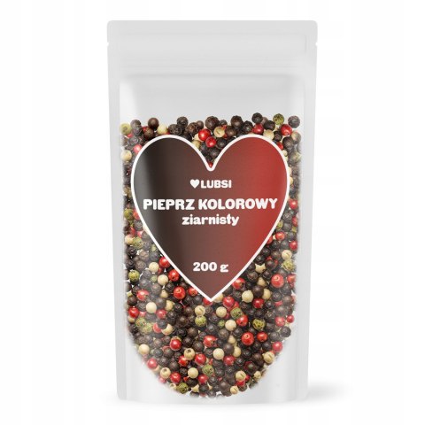 Pieprz kolorowy ziarnisty 200g LUBSI aromatyczny naturalny ziarno jakość