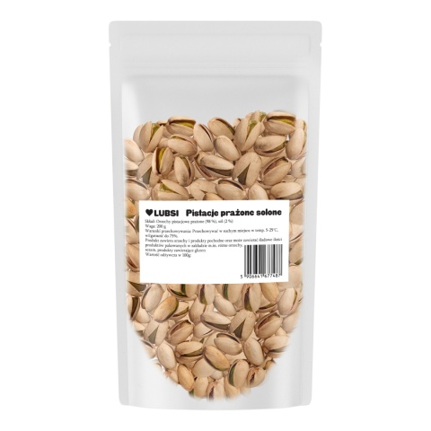 Pistacje prażone solone 200g LUBSI duże świeże naturalne wysoka jakość