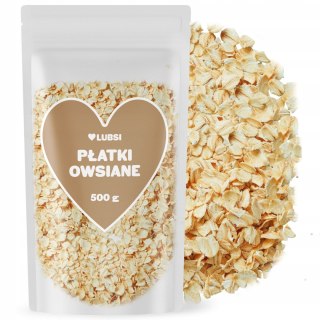 Płatki owsiane 500g LUBSI naturalne zdrowe śniadanie dieta wysoka jakość