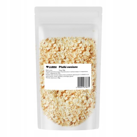 Płatki owsiane 500g LUBSI naturalne zdrowe śniadanie dieta wysoka jakość