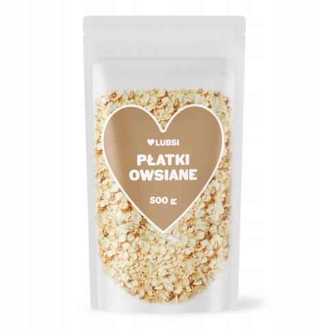 Płatki owsiane 500g LUBSI naturalne zdrowe śniadanie dieta wysoka jakość