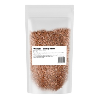 Siemię lniane brązowe naturalne 500g LUBSI len brązowy wysoka jakość