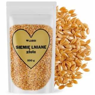 Siemię lniane złote 500g LUBSI len złoty naturalne nasiona wysoka jakość