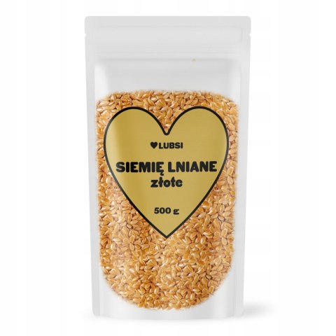 Siemię lniane złote 500g LUBSI len złoty naturalne nasiona wysoka jakość
