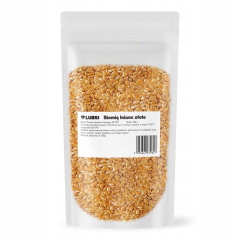 Siemię lniane złote 500g LUBSI len złoty naturalne nasiona wysoka jakość