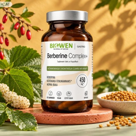 Biowen Berberine Complex + Układ Pokarmowy 60 kapsułek Suplement diety