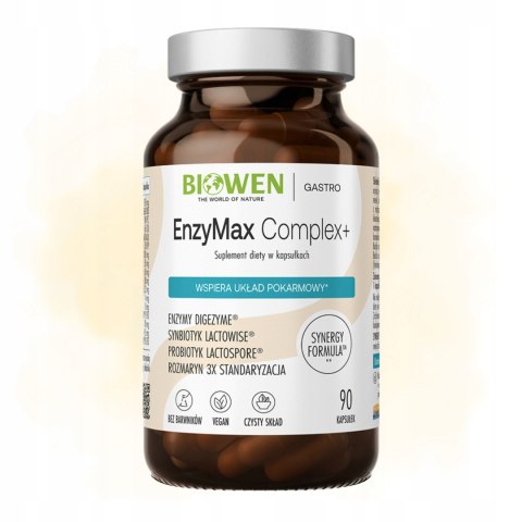 Biowen EnzyMax Complex + Enzymy Trawienne 90 kapsułek Suplement diety