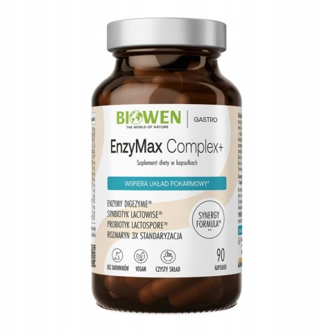 Biowen EnzyMax Complex + Enzymy Trawienne 90 kapsułek Suplement diety