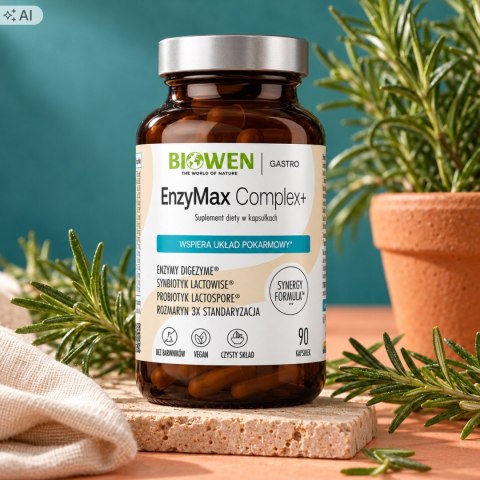 Biowen EnzyMax Complex + Enzymy Trawienne 90 kapsułek Suplement diety