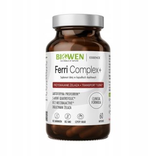 Biowen FerriComplex+ 60 kapsułek Żelazo, Wit. C, B12 Suplement diety