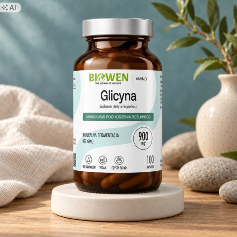 Biowen Glicyna 900 mg 100 kapsułek Suplement Diety