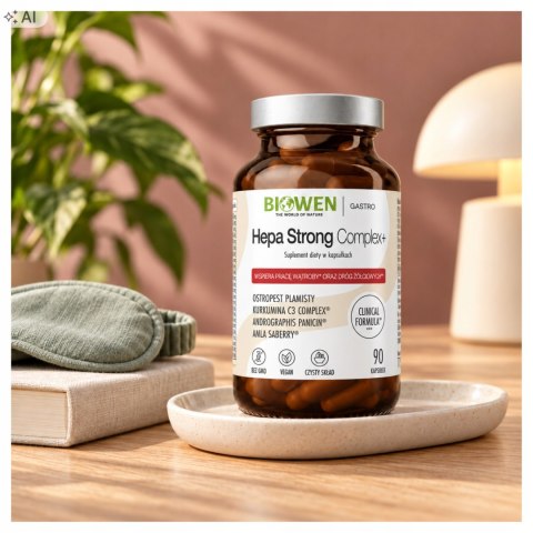 Biowen Hepa Strong Complex+ Suplement diety na wątrobę 90 kapsułek