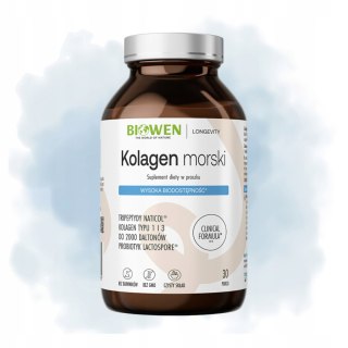 Biowen Kolagen Morski 225 g z dorsza na stawy 3 Peptydy proszek Suplement