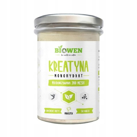 Biowen Kreatyna monohydrat mikronizowana 200 MESH 250g Suplement diety