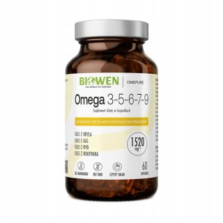 Biowen Kwasy Omega 3-5-6-7-9 60 kapsułek Suplement Diety