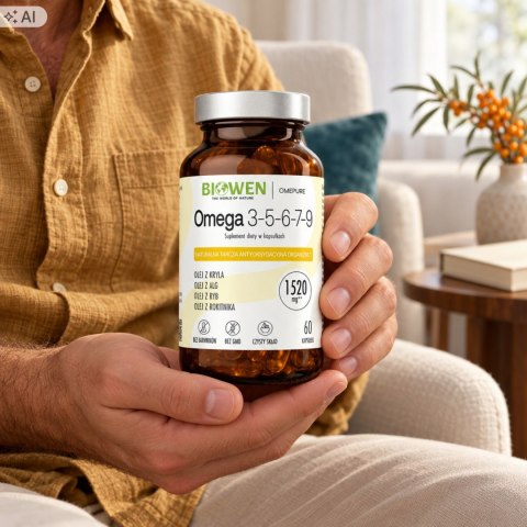 Biowen Kwasy Omega 3-5-6-7-9 60 kapsułek Suplement Diety