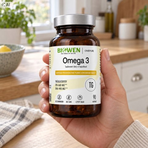 Biowen Kwasy Omega-3 660 mg EPA, 440 mg DHA 90 kapsułek Suplement Diety