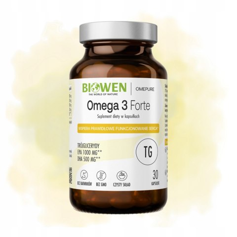 Biowen Kwasy Omega-3 Forte 30 kapsułek Suplement Diety