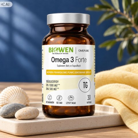 Biowen Kwasy Omega-3 Forte 30 kapsułek Suplement Diety