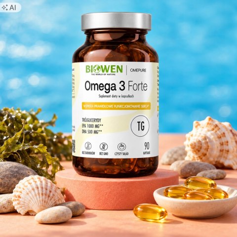 Biowen Kwasy Omega-3 Forte 90 kapsułek Suplement Diety
