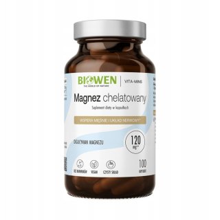 Biowen Magnez Chelatowany 100 kapsułek Suplement Diety