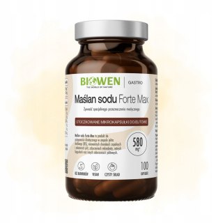 Biowen Maślan sodu Forte Max 580 mg Jelito drażliwe 100 kapsułek Suplement