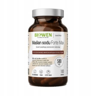 Biowen Maślan sodu Forte Max 580 mg Jelito drażliwe 100 kapsułek Suplement