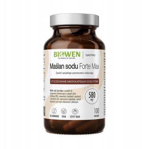 Biowen Maślan sodu Forte Max 580 mg Jelito drażliwe 100 kapsułek Suplement
