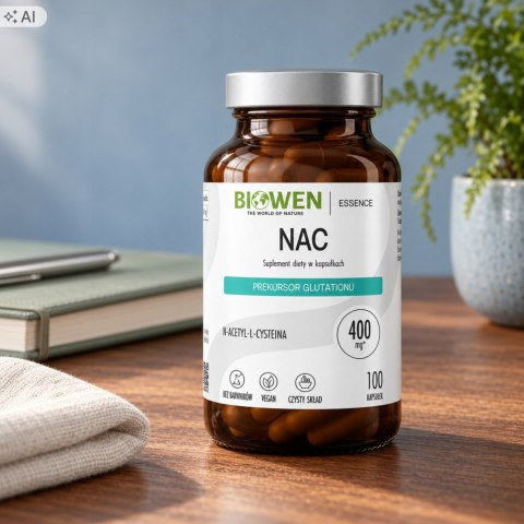 Biowen N-acetylo-L-cysteina NAC 400 mg 100 kapsułek Suplement diety