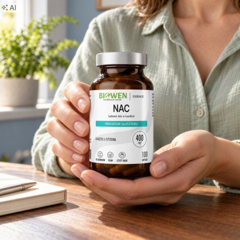 Biowen N-acetylo-L-cysteina NAC 400 mg 100 kapsułek Suplement diety