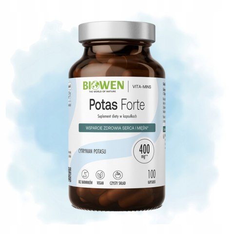 Biowen Potas Forte Cytrynian Potasu 100 kapsułek Suplement diety