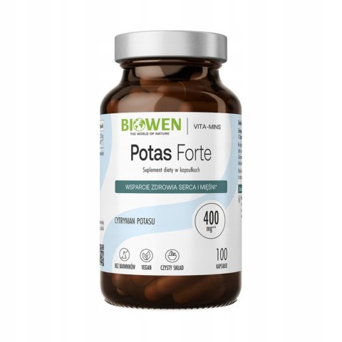 Biowen Potas Forte Cytrynian Potasu 100 kapsułek Suplement diety