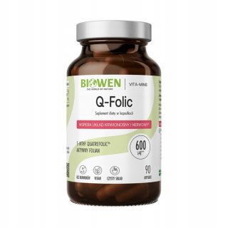 Biowen Q-folic metylowany kwas foliowy 90 kapsułek Suplement Diety
