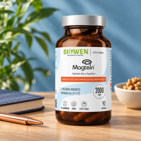 Biowen Treonian magnezu Magtein 90 kapsułek Suplement diety magnez