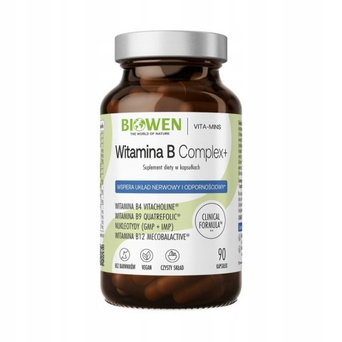 Biowen Witamina B Complex+ 90 kapsułek Suplement Diety