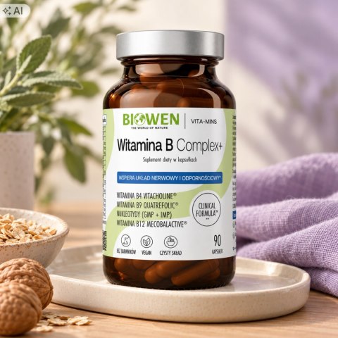 Biowen Witamina B Complex+ 90 kapsułek Suplement Diety