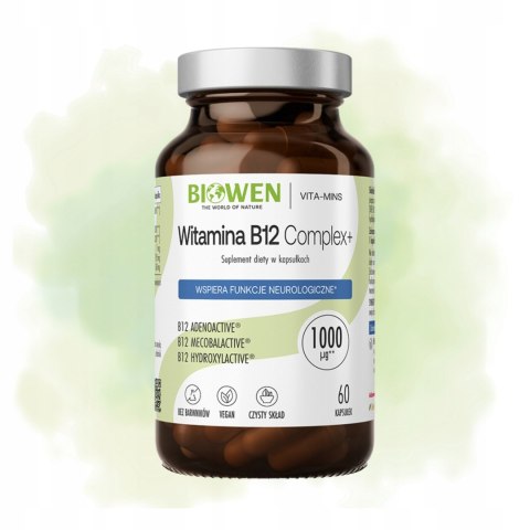 Biowen Witamina B12 Complex+ 60 kapsułek Suplement Diety