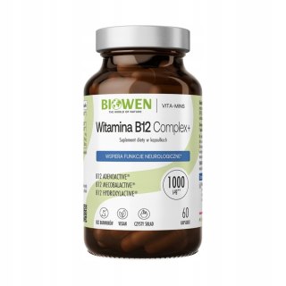 Biowen Witamina B12 Complex+ 60 kapsułek Suplement Diety