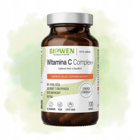 Biowen Witamina C Complex+ 100 kapsułek na odporność Suplement diety