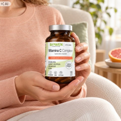Biowen Witamina C Complex+ 100 kapsułek na odporność Suplement diety
