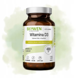 Biowen Witamina D3 z lanoliny 120 kapsułek Suplement Diety