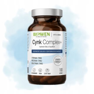 Biowen Zinc 3X Immunity Cynk Complex+ 100 kapsułek Suplement Diety