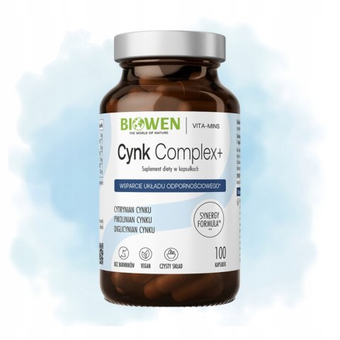 Biowen Zinc 3X Immunity Cynk Complex+ 100 kapsułek Suplement Diety