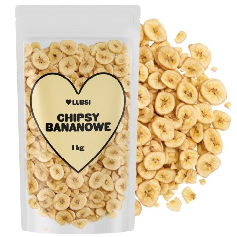 Chipsy bananowe 1kg LUBSI suszone banany naturalne przekąska wysoka jakość