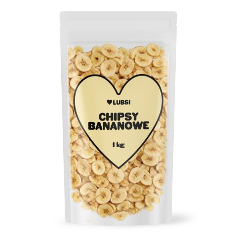 Chipsy bananowe 1kg LUBSI suszone banany naturalne przekąska wysoka jakość