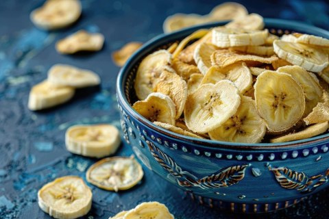 Chipsy bananowe 1kg LUBSI suszone banany naturalne przekąska wysoka jakość