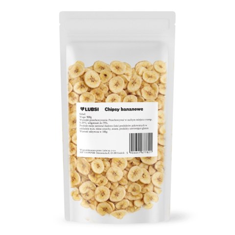 Chipsy bananowe 500g LUBSI suszone banany naturalne przekąska wysoka jakość