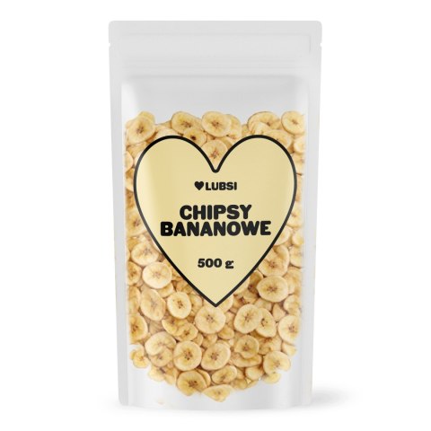 Chipsy bananowe 500g LUBSI suszone banany naturalne przekąska wysoka jakość