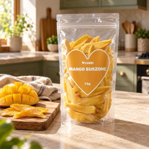 Mango suszone 1kg LUBSI grube plastry mięsiste wysoka jakość przekąska