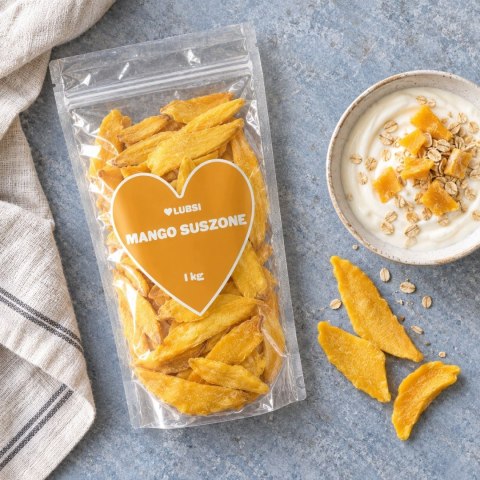 Mango suszone 1kg LUBSI grube plastry mięsiste wysoka jakość przekąska